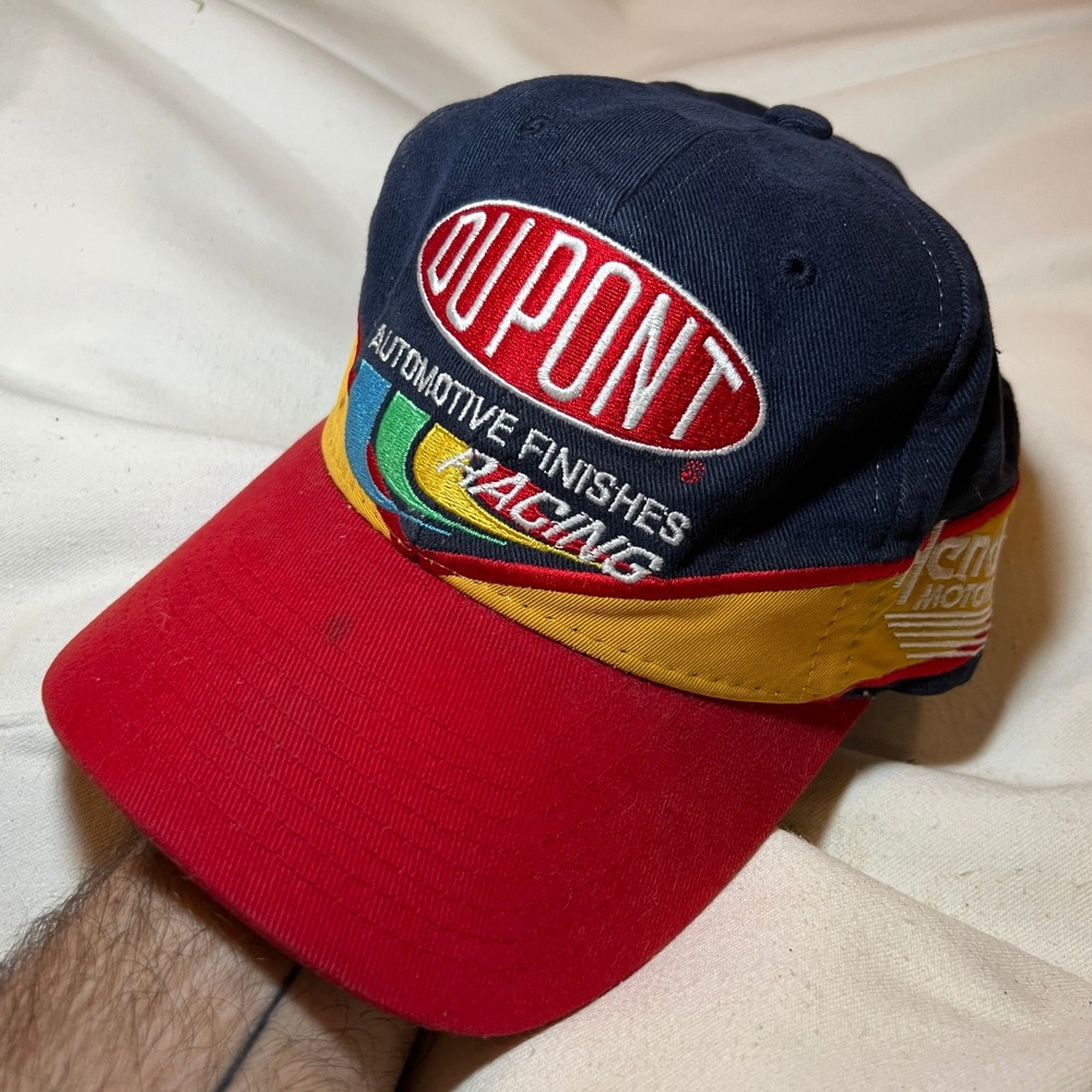 VTG Jeff Gordon NASCAR Cap Chase Authentics Mens OSFM Hat Navy Red Dupont Racing
